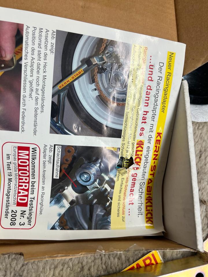 Kern Stabi racing Adapter für Hinterrad Ständer neu 40€