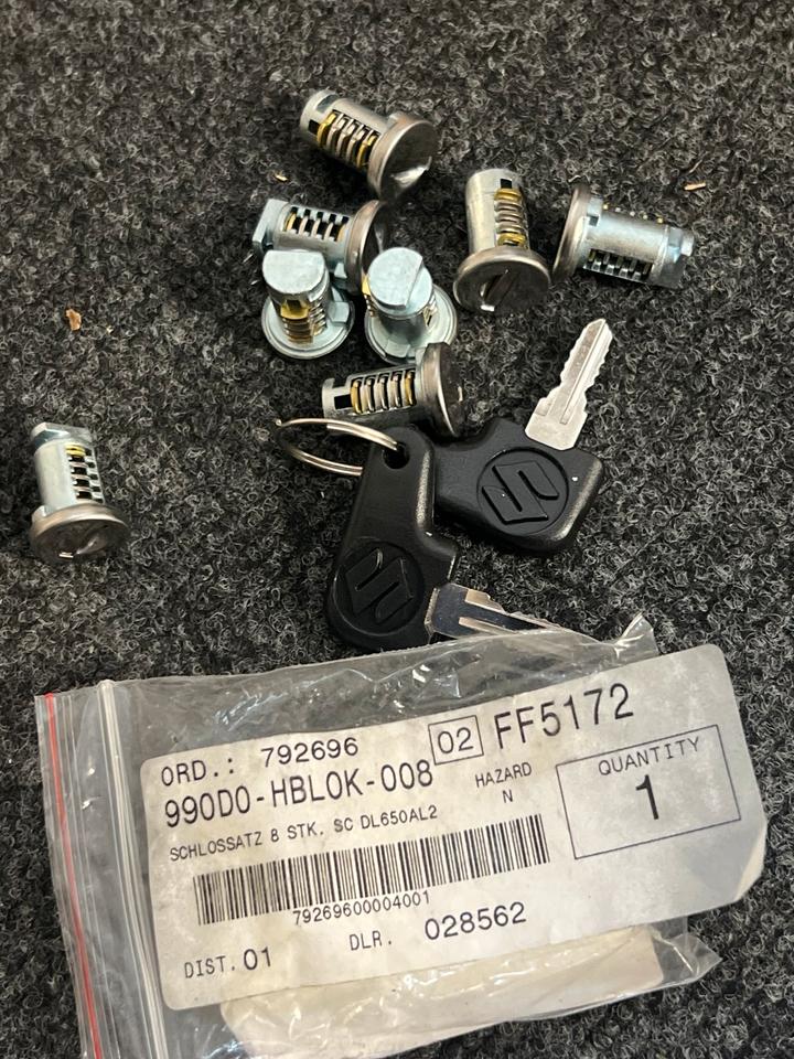 Suzuki V Strom 650 schlossatz Koffer neu 990D0-HBLOK-008