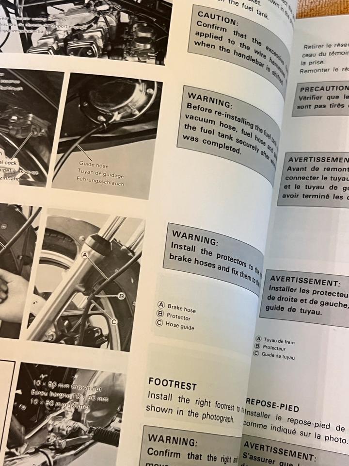 Suzuki GSX 750 Montage Anleitung Werkstatt Handbuch