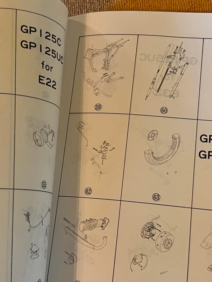 Suzuki GP125C GP125UC Ersatzteilkatalog Parts Catalogue