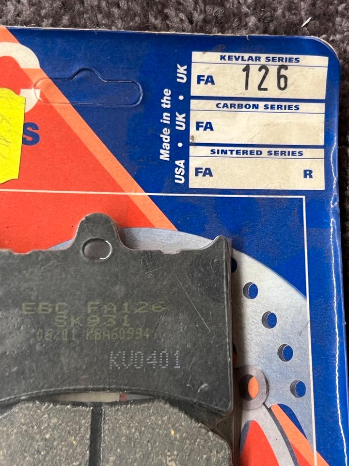 Aprilia RS 125 Bremsbeläge vorne EBC FA 126 neu 15€
