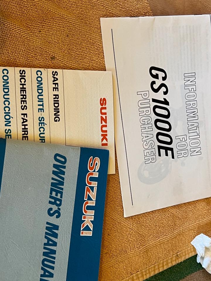 Suzuki GS 1000 bediengsanleitung Handbuch neu