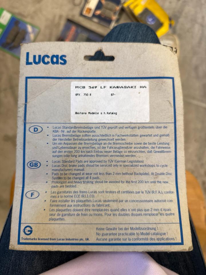 Bremsbeläge Lucas MCB 569 Kawasaki GPX 750 R