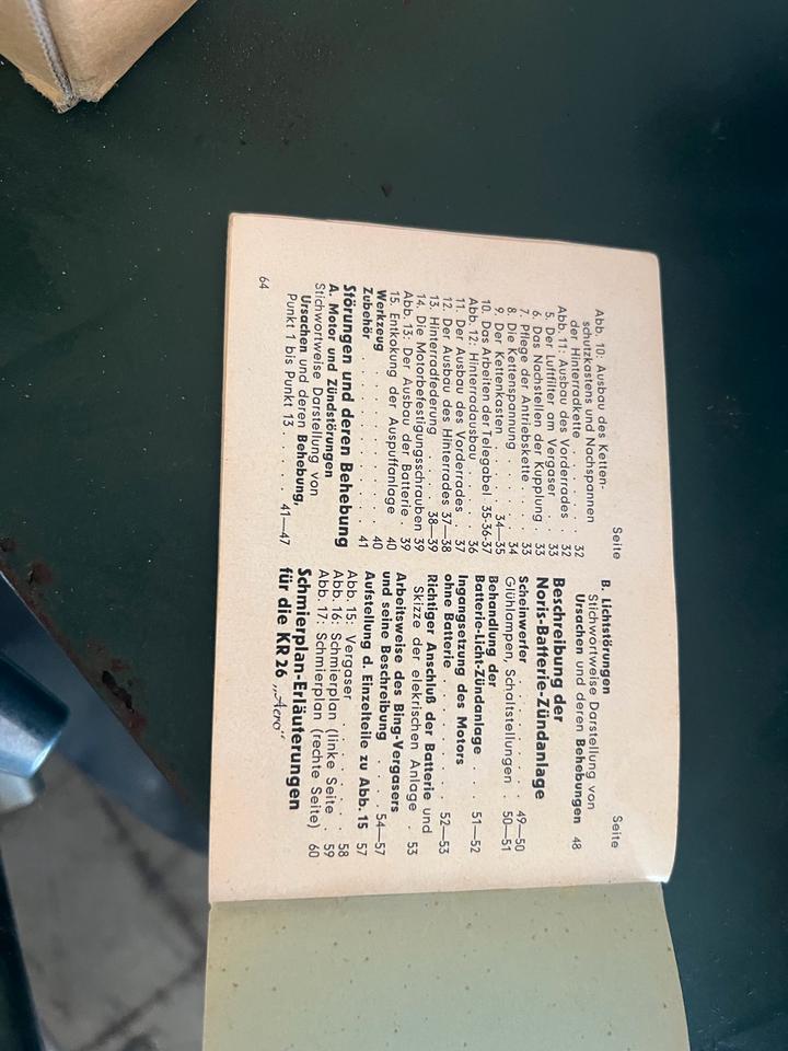Victoria kr26 aero Bedienungsanleitung Orginal 50€