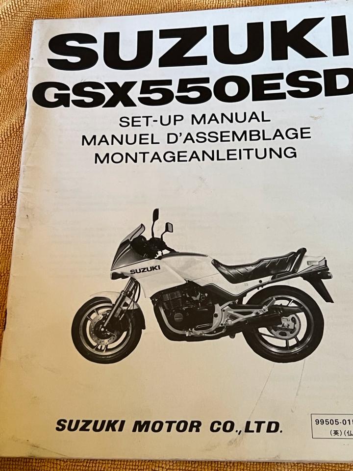 Suzuki GSX 550 Werkstatt Handbuch Montage Anleitung