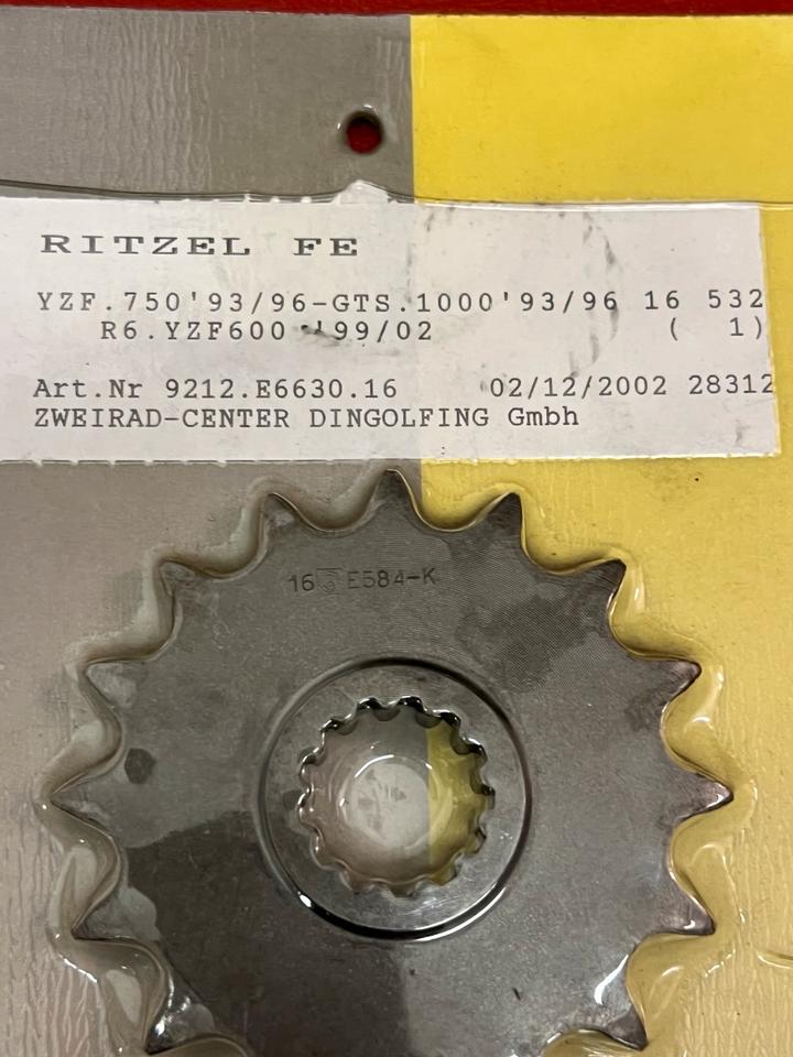 Yamaha R6 yzf 750 gts 1000 ritzel neu 15€