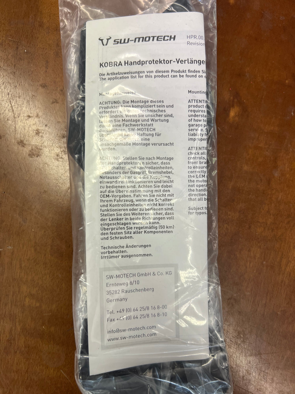 SW Motech Kobra Handprotektor Verlängerung HPR.00.220.30100/B