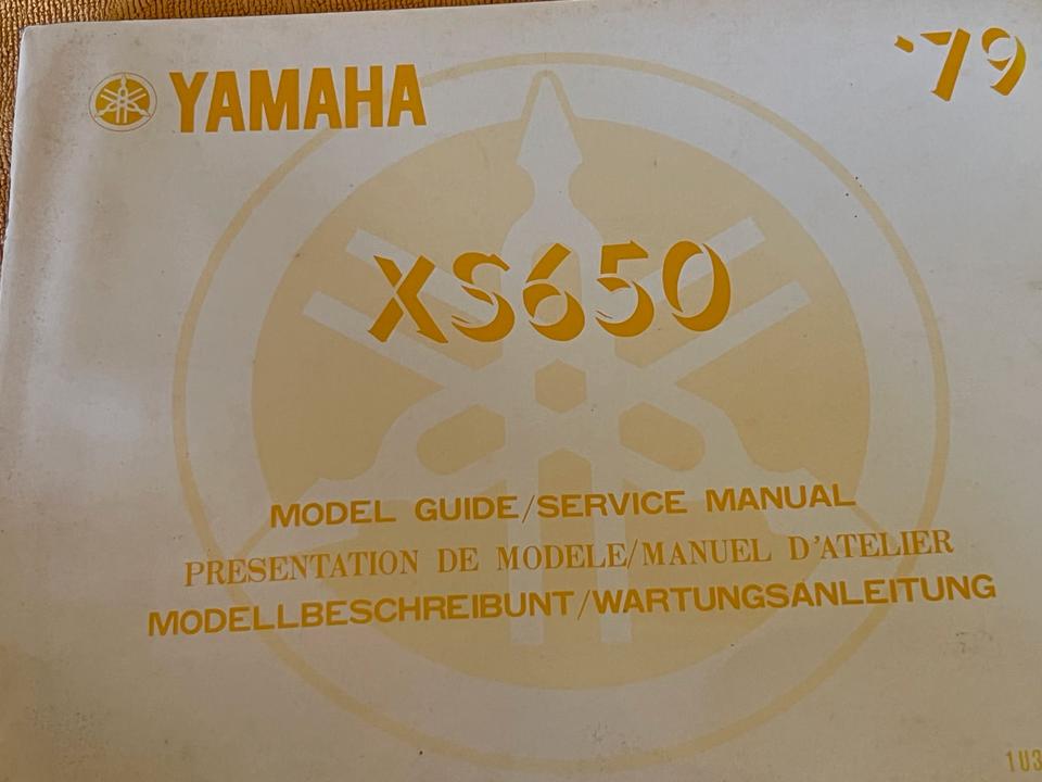 Yamaha XS650 Modellbeschreibung Wartungsanleitung Manual