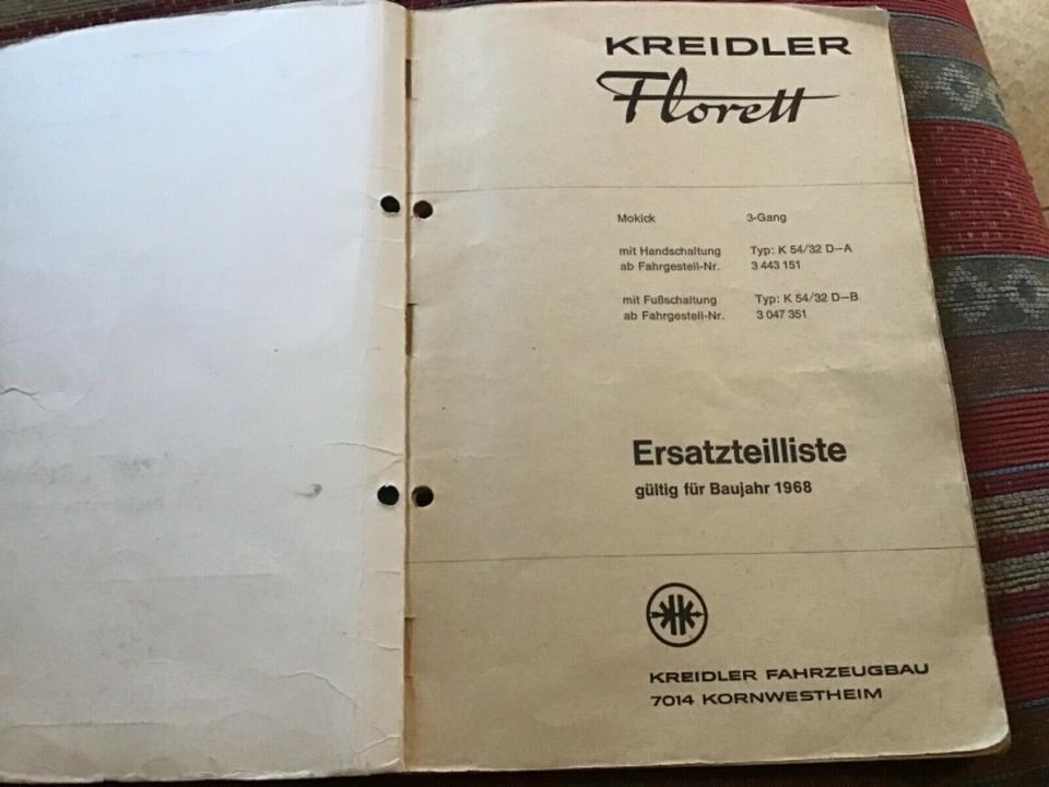 Kreidet florett Ersatzteileliste 60€