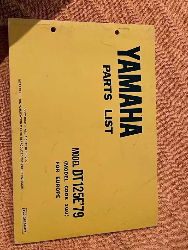 Yamaha DT 125 E – Ersatzteile-Liste (1G0-28198-E7)