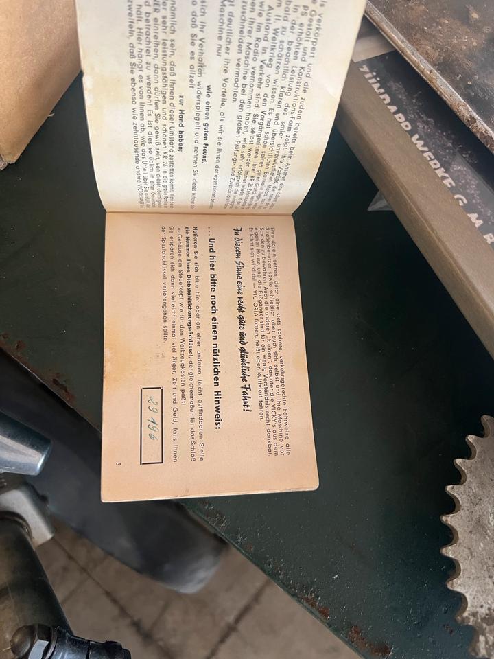 Victoria kr26 aero Bedienungsanleitung Orginal 50€
