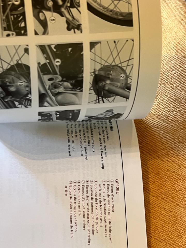 Suzuki GP125 Fahrer-Handbuch / Owner's Manual