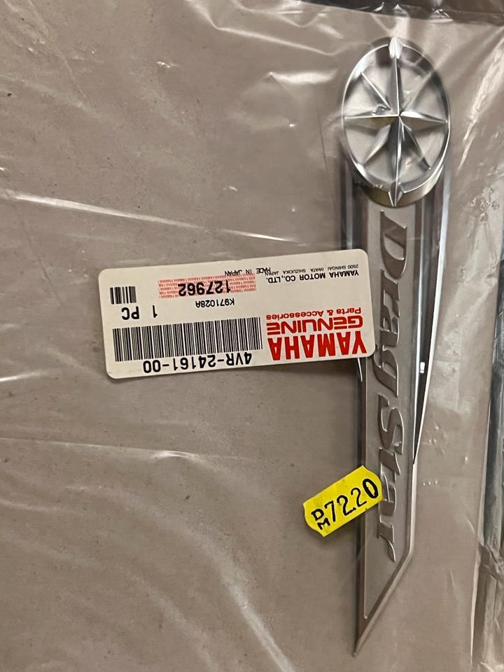 Yamaha xvs 650 dragstar Tank Emblem neu 4VR-24161-00