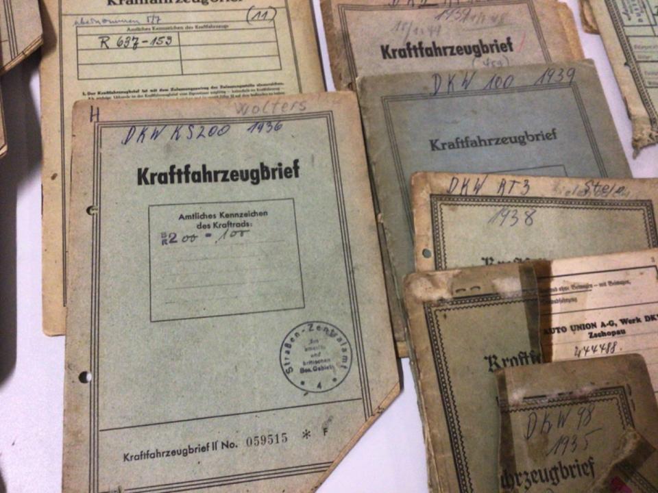 Kfz Brief alt Dkw nz 250 Dkw sb 200 sb 350 Dkw km 200 Dkw ks 200