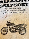 Suzuki GSX 750 Montage Anleitung Werkstatt Handbuch