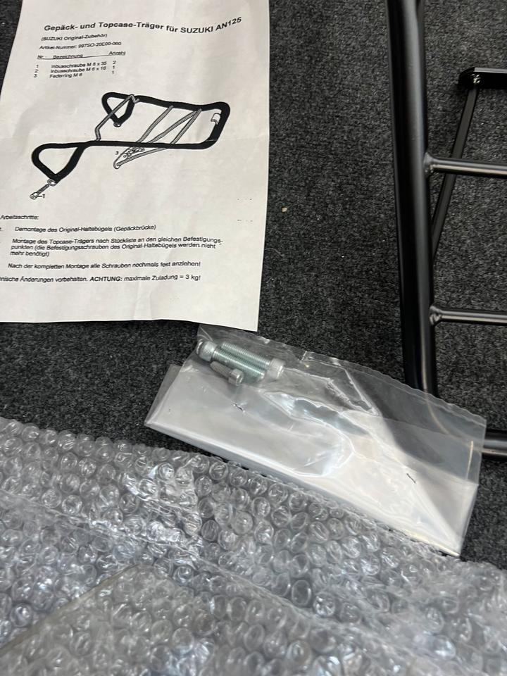 Suzuki AN 125 Burgmann topcase Träger neu 997S0-20E00-060