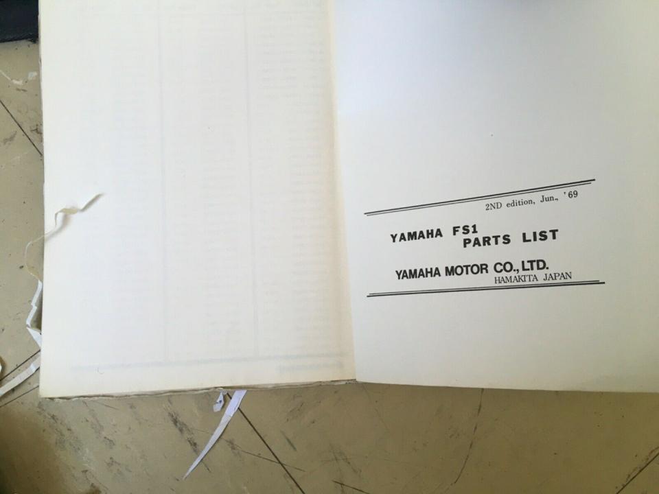 Ersatzteileliste Yamaha FS1 Orginal