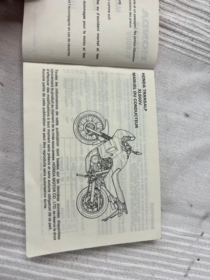 Honda Trans Alp 600 fahrer Handbuch 20€ Bedienungsanleitung