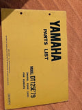 Yamaha DT 125 E Ersatzteile Liste