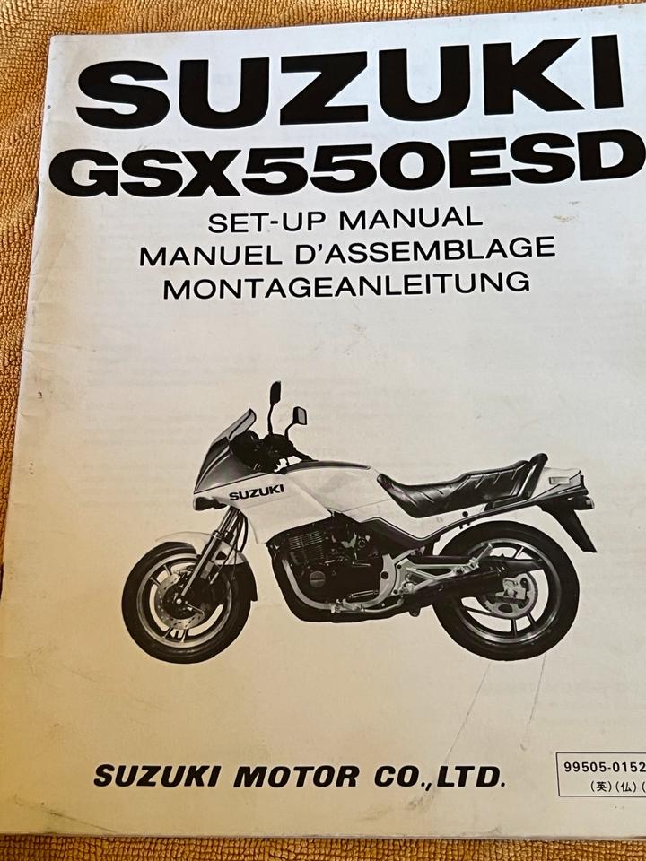 Suzuki GSX 550 Werkstatt Handbuch Montage Anleitung