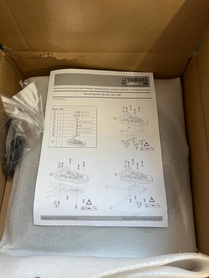 Yamaha x Max montageplatte Koffer 37P-F84X0-00 neu 40€