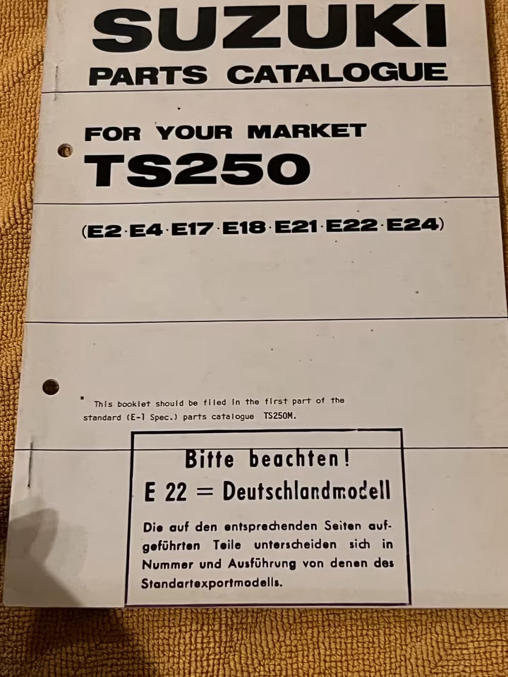 Suzuki TS 250 – Ersatzteile-Katalog
