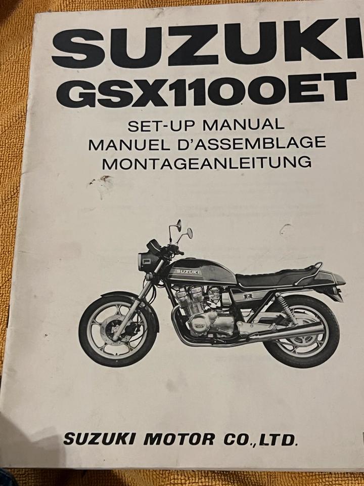 Suzuki GSX 1100 ET Montage-Anleitung