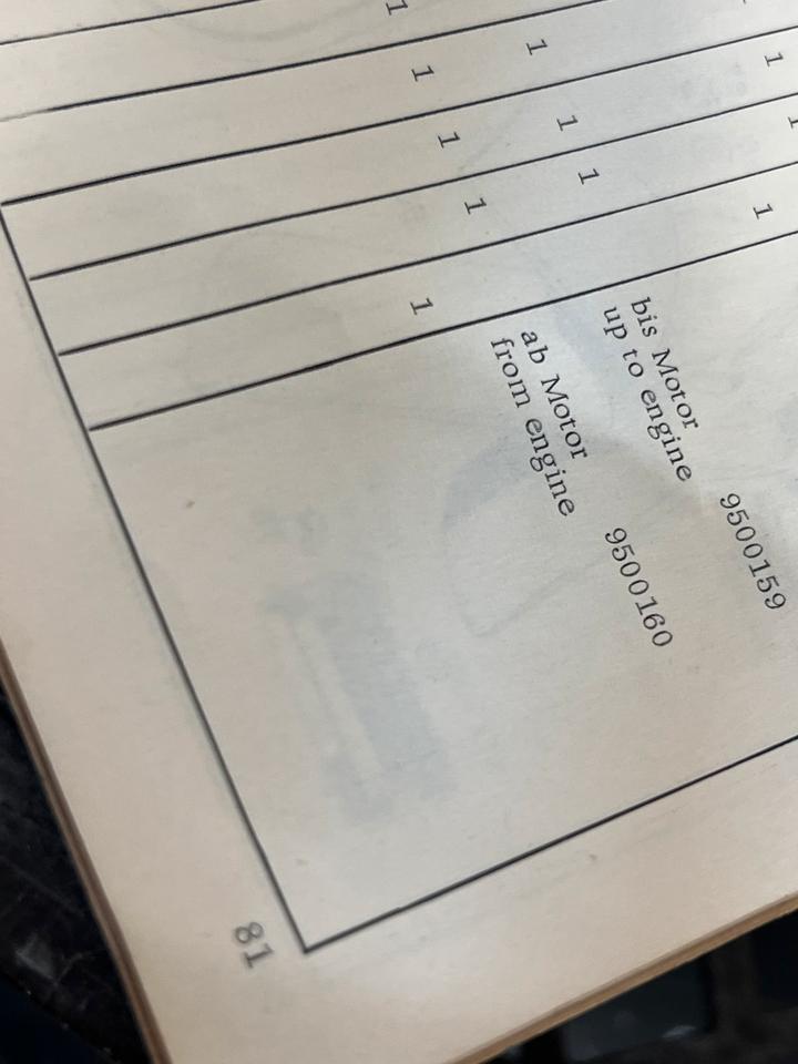 Mercedes-Benz OM 636 WME Motor Ersatzteilliste Handbuch