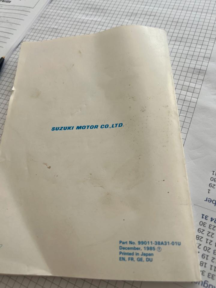 Suzuki VS 750 Fahrer Handbuch Orginal 25€