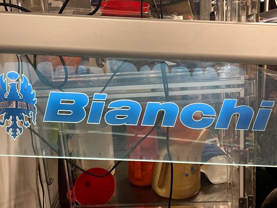 Bianchi werbeschild Reklame neu beleuchtet 100€