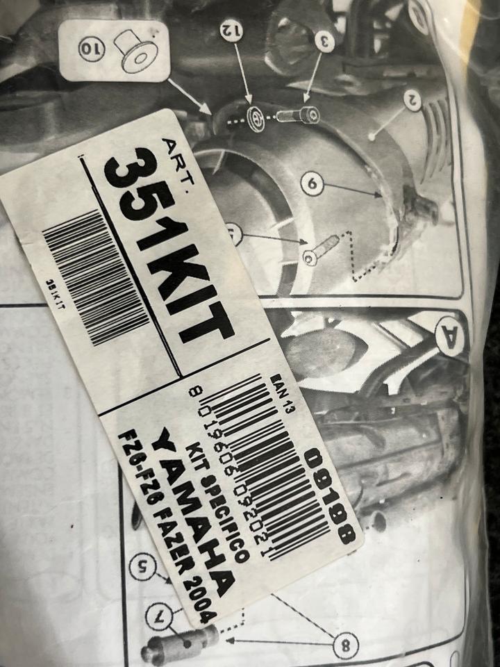 Yamaha Fz 6 montagekit für topcase givi 351KIT neu 50€