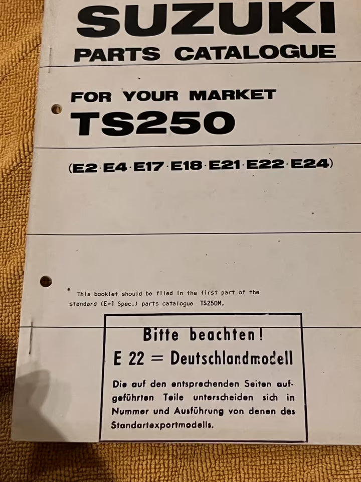 Suzuki TS 250 – Ersatzteile-Katalog
