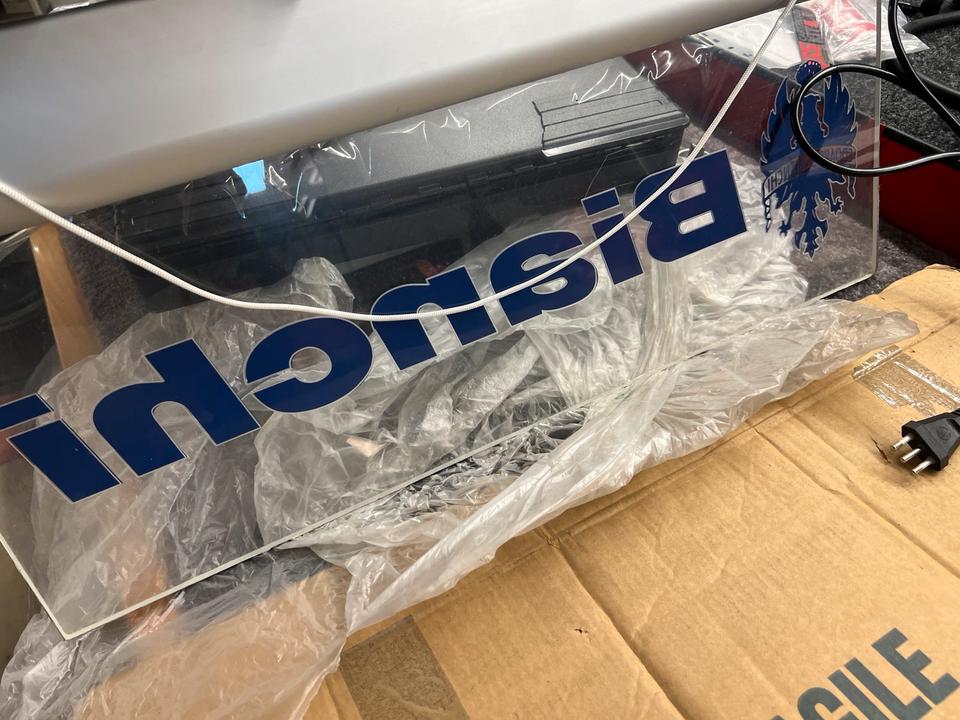 Bianchi werbeschild Reklame neu beleuchtet 100€