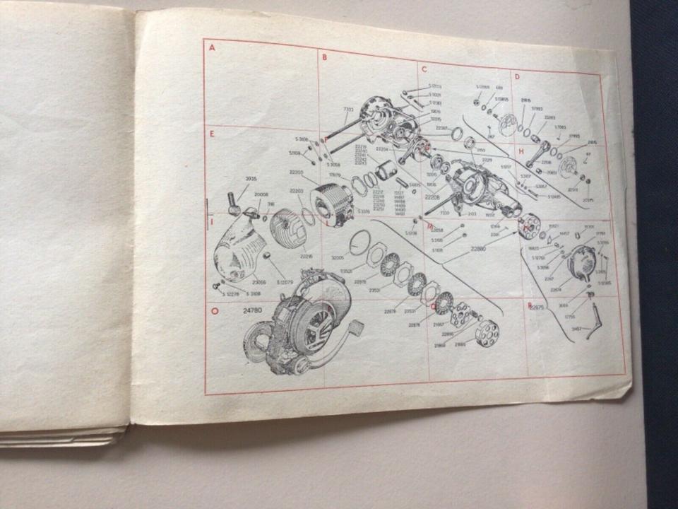 Vespa Ersatzteile katalog 150 von 1955