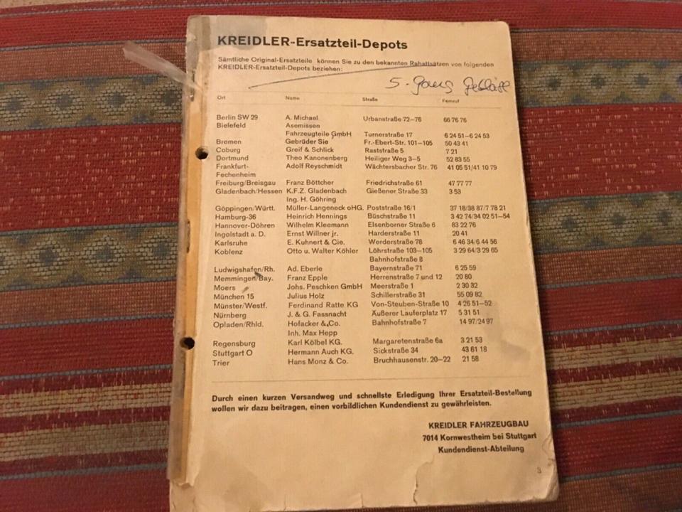 Kreidler florett 5 Gang Ersatzteileliste 30€