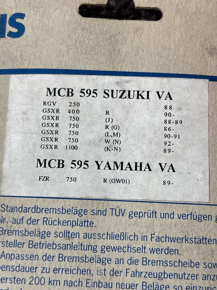Suzuki gsxr 1100 750 RGV 250 Bremsbeläge Lucas MCB 595