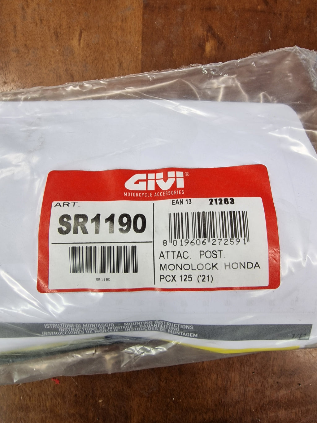 Honda PCX 125 Givi Hinterer Monolock Halter SR1190