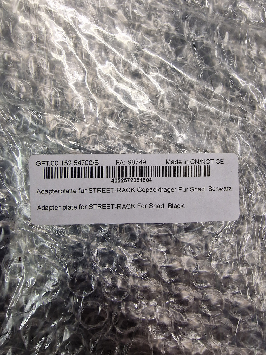 Shad Adapterplatte STREET-RACK Gepäckträger Kofferträger neu