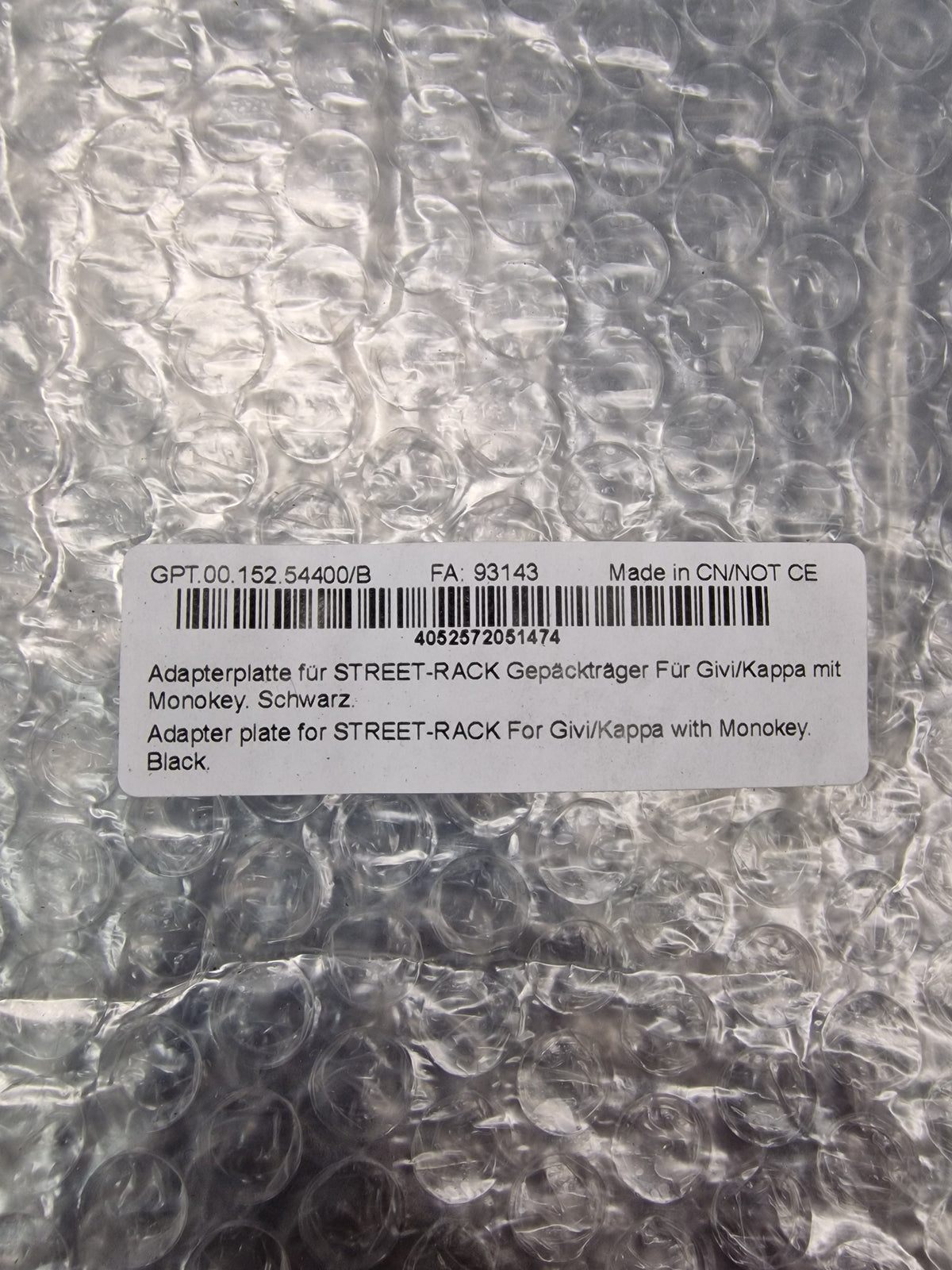 Givi Kappa Adapterplatte STREET-RACK Gepäckträger Monokey neu